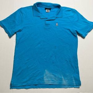 Psycho Bunny Polo Shirt Mens Size 8 2XL XXL Blue Logo